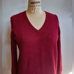 Cashmere Charter Club Luxury Merlot V-neck Sweater